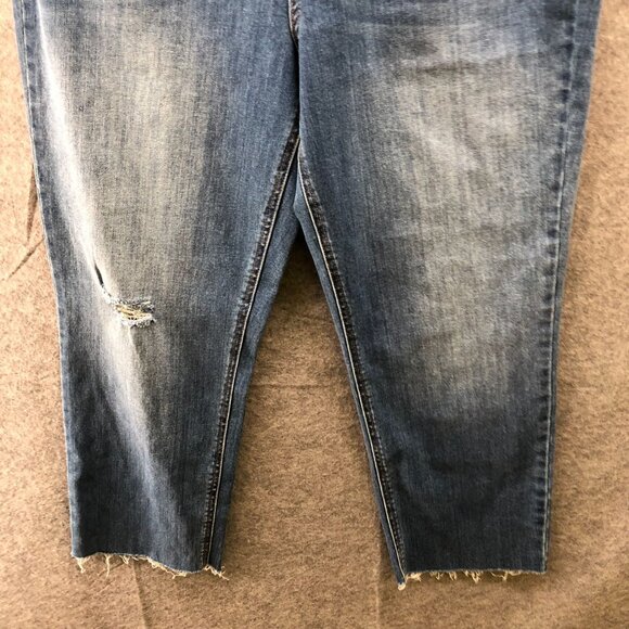 STS Blue Alicia High Rise Jeans Womens 32 Blue Exposed Button Fly Ankle - Picture 4 of 9